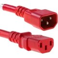 Unirise Usa 3.5Ft Power Cord C13-C14 10Amp Red PWRC13C143.5FRED